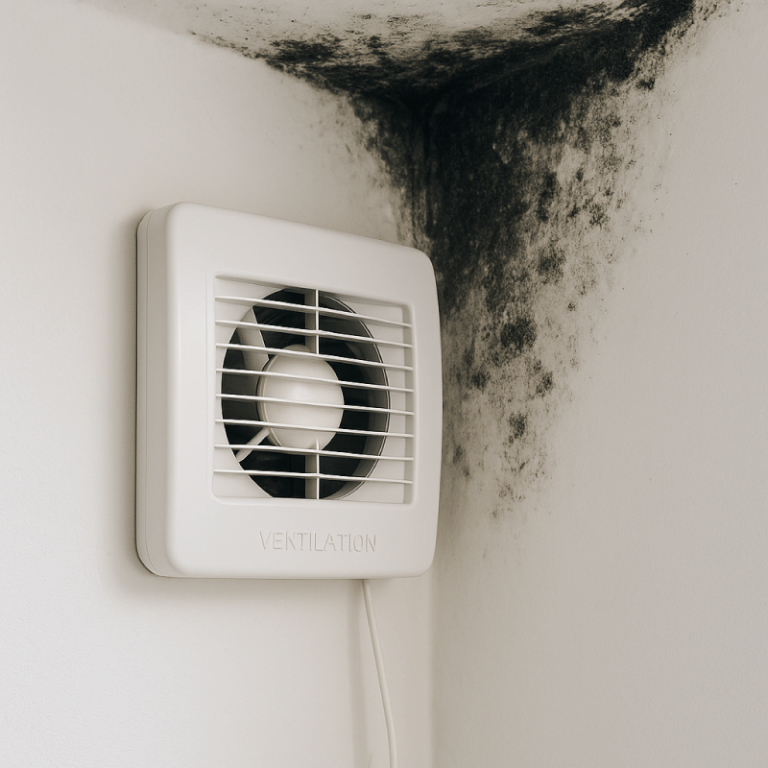 Humedad por condensación Moho por mala ventilacion